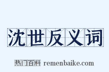 沈世反义词是什么意思的图片